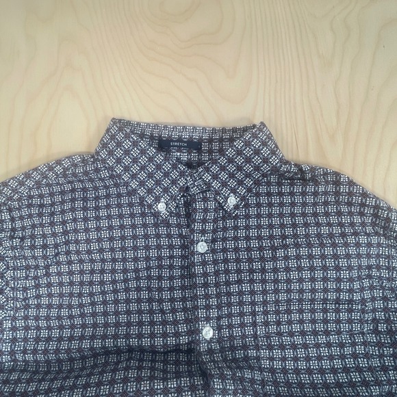 Ben Sherman Mens Button Down Shirt Medium Stretch Floral Print Dress Shirt - Picture 1 of 8